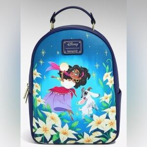 Loungefly The Hunchback of Notre Dame Esmeralda & Djali Floral Mini Backpack